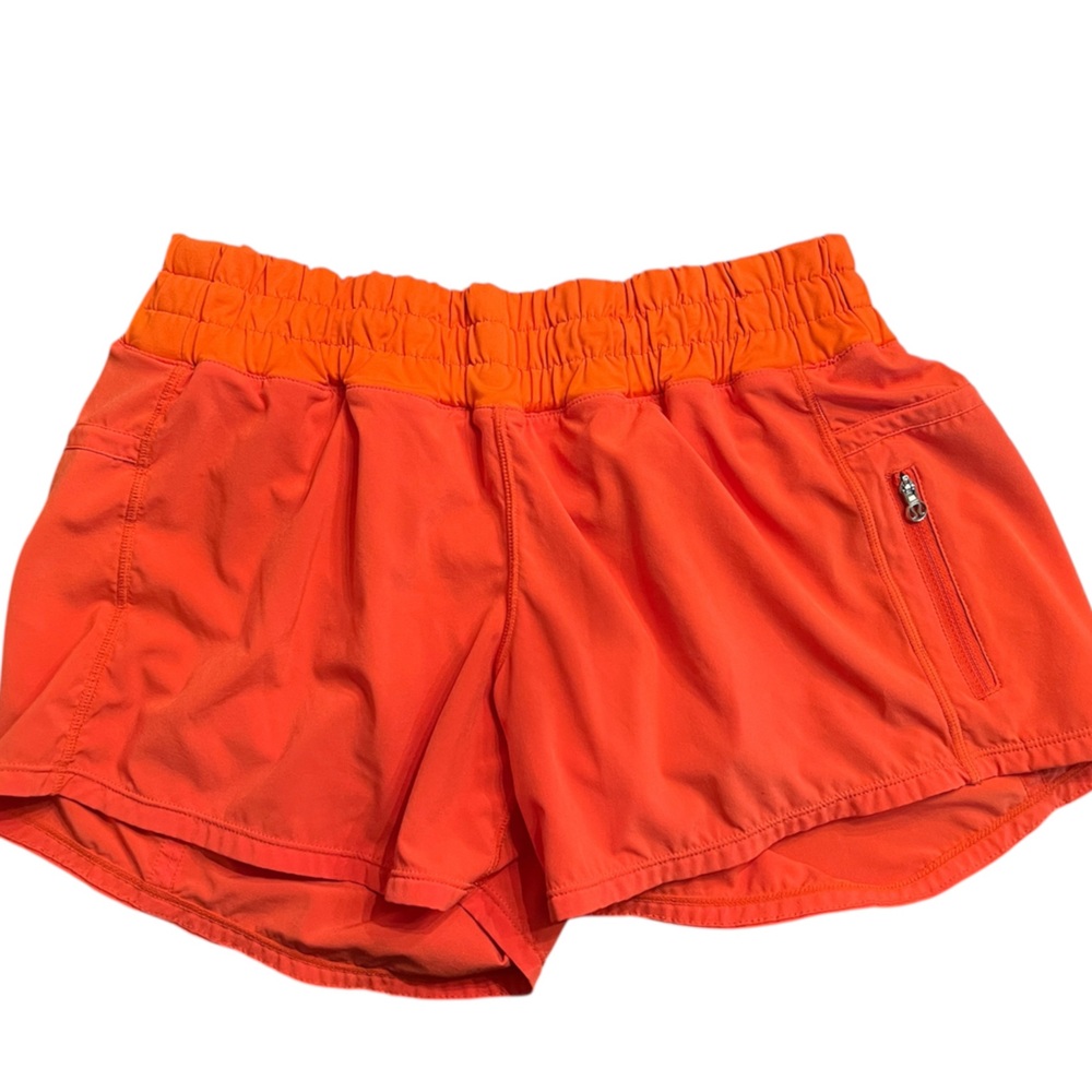 Lululemon Bright Orange Athletic Shorts